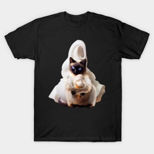 Siamese Cat Kitty Kitten Eating Ice Cream, Funny Cute T-Shirt